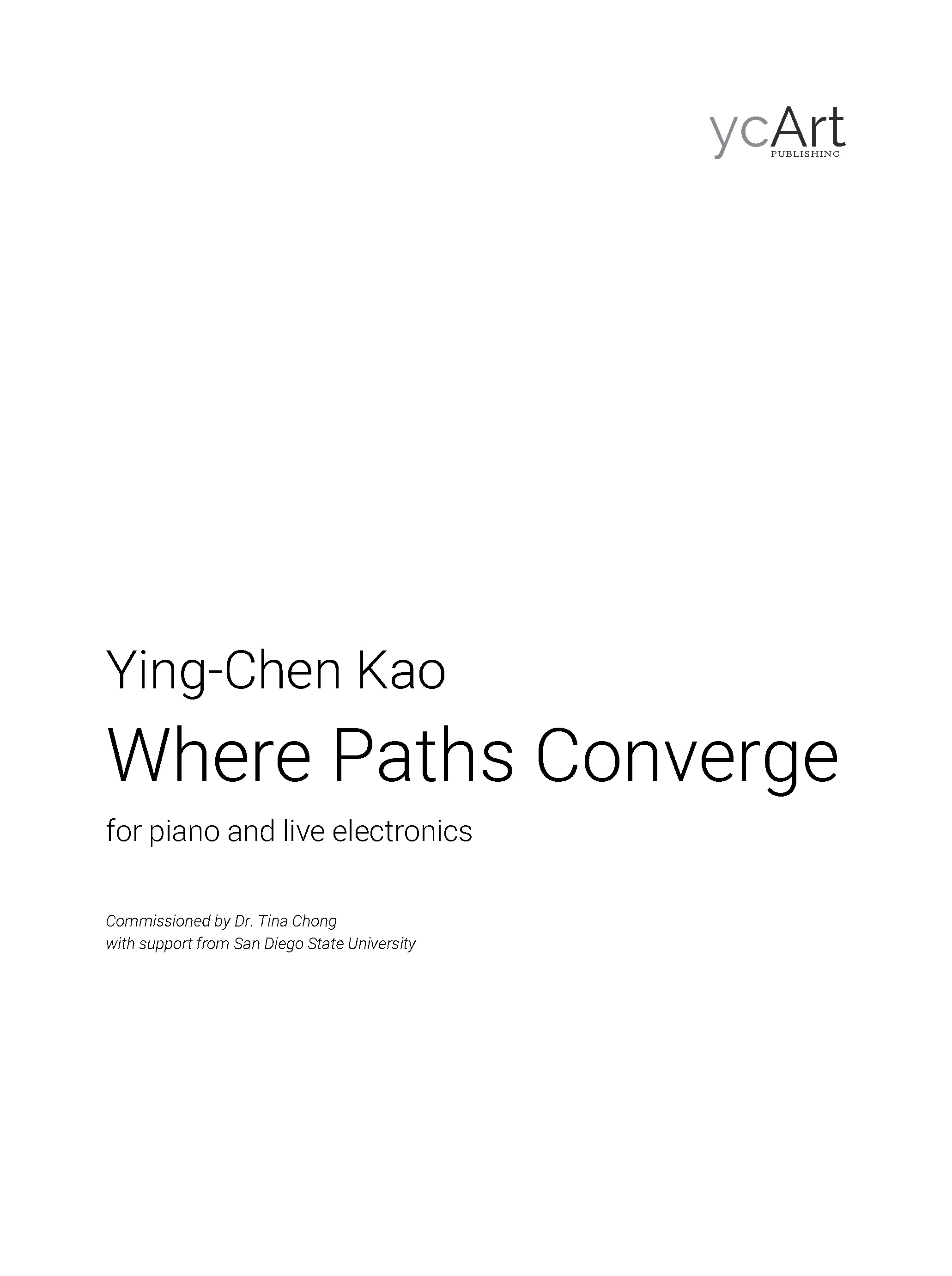 Ying-Chen Kao: Where Paths Converge Score Preview